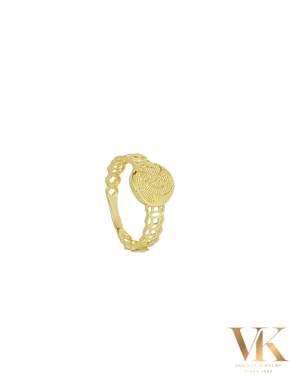 Nhẫn Kim Tiền Khắc Chữ 10K005746