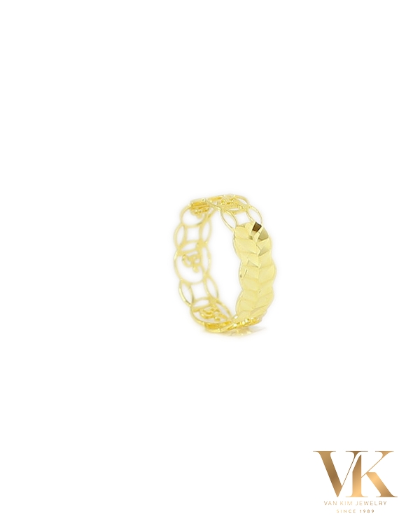 Nhẫn Kim Tiền Đai Khắc Tài Lộc 10K007813