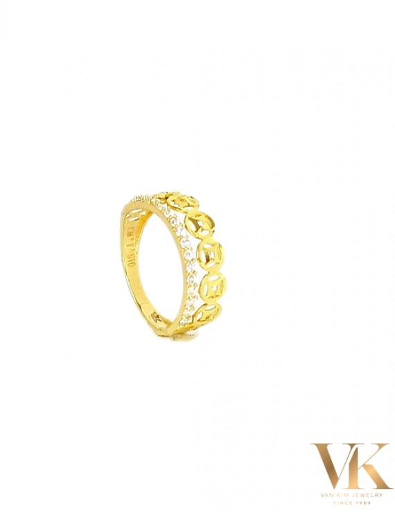 Nhẫn Kim Tiền Đính Đá 10K007841