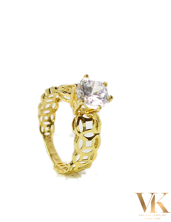 Nhẫn Kim Tiền Đá Chủ Chuỗi Đá 10K005822