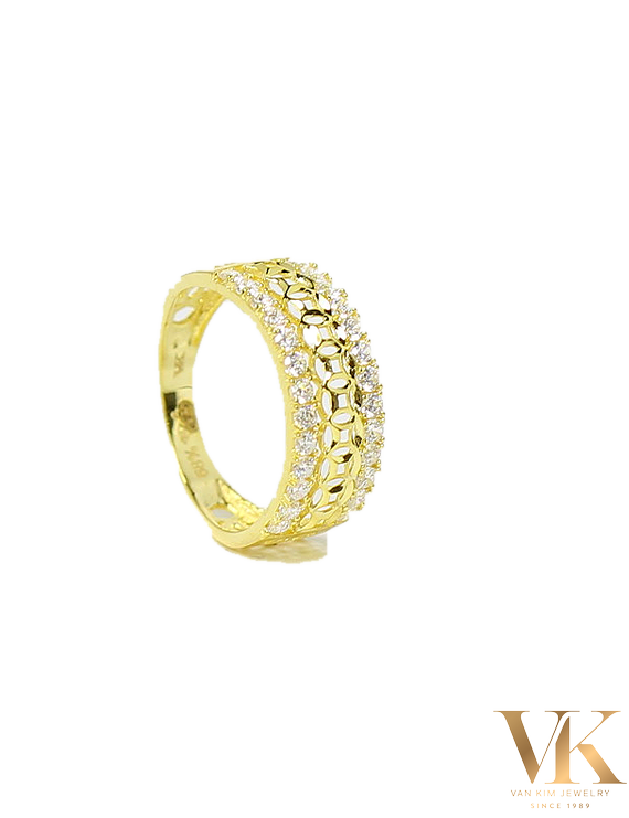 Nhẫn Kim Tiền Viền Đá 10K009247